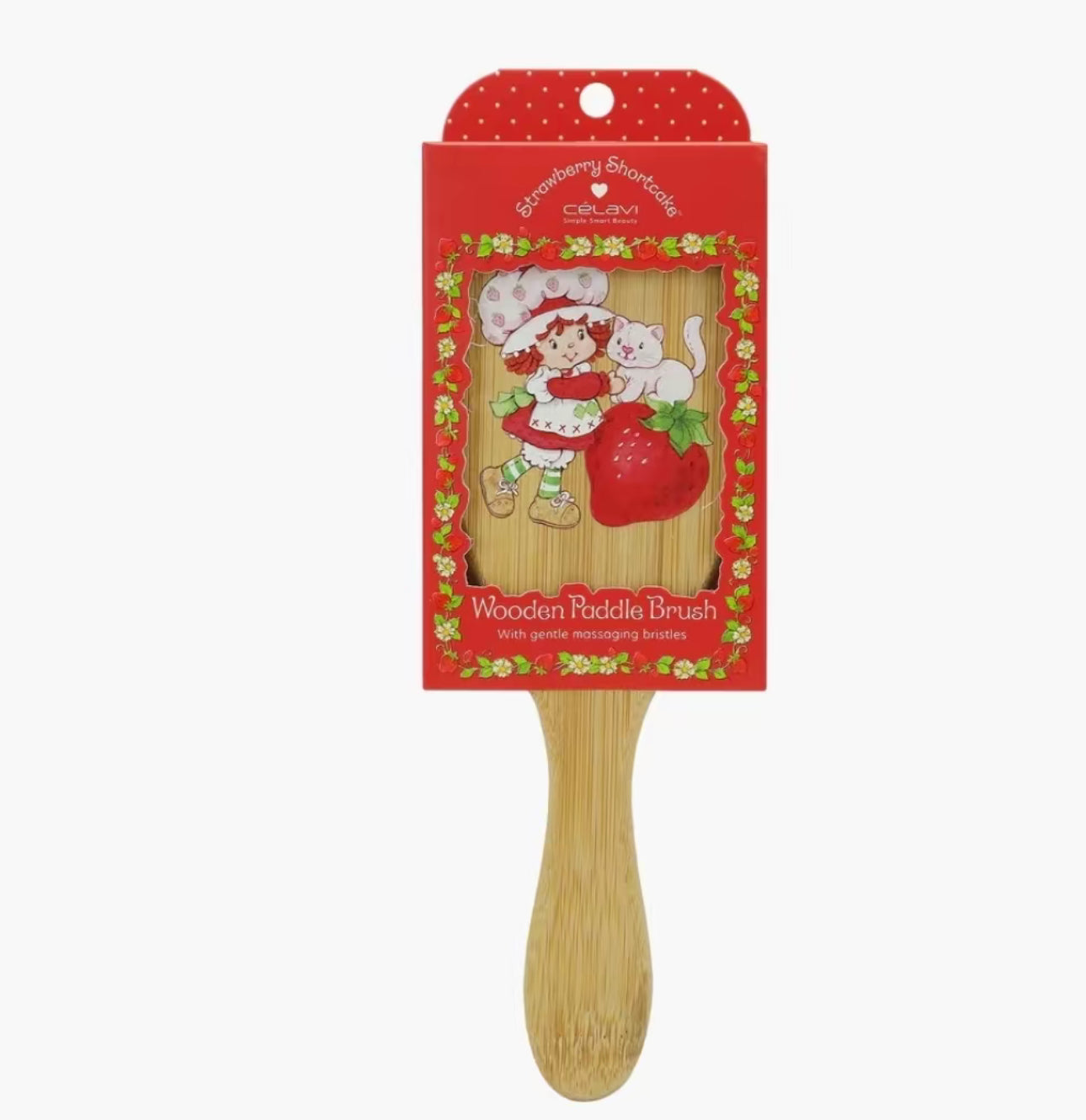 STRAWBERRY SHORTCAKE WOODEN PADDLE BRUSH
