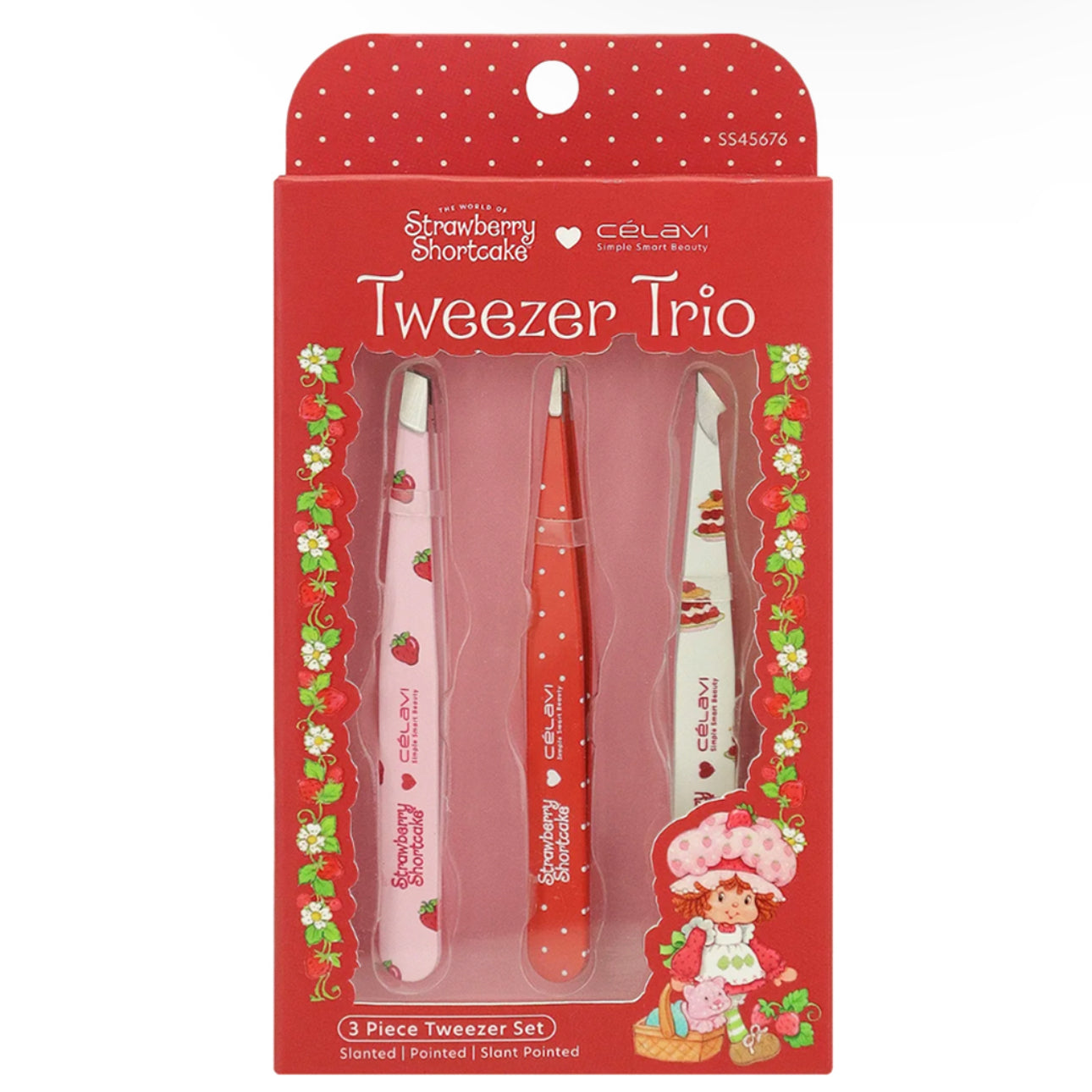 STRAWBERRY SHORTCAKE 3PC PRINTED TWEEZER SET
