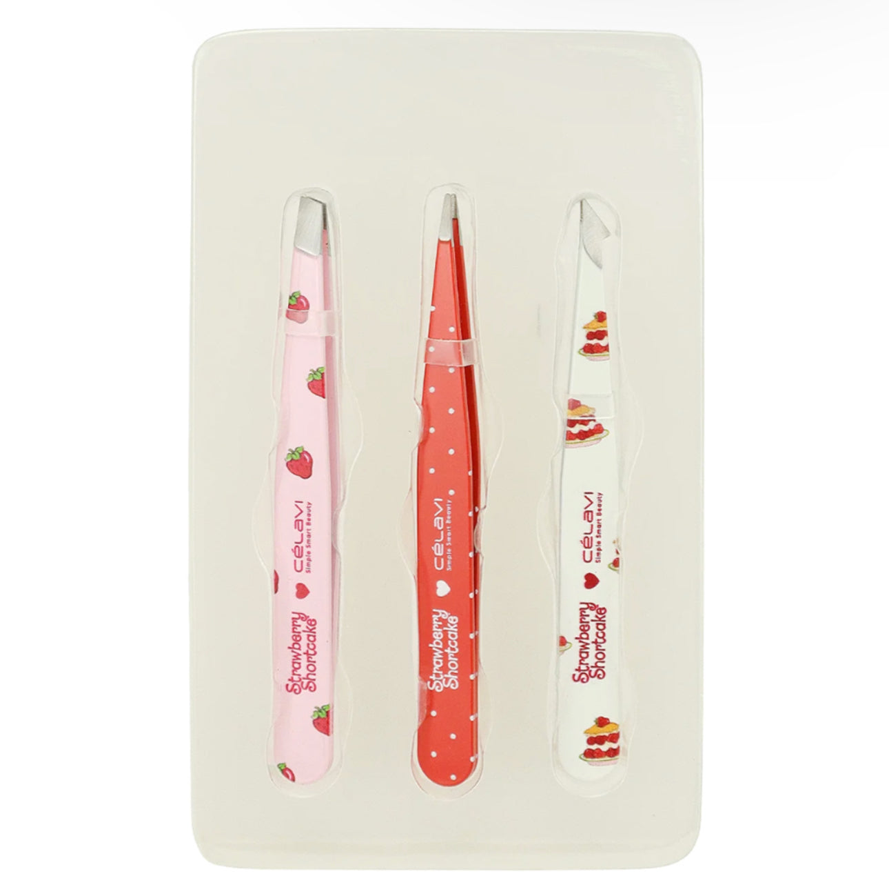 STRAWBERRY SHORTCAKE 3PC PRINTED TWEEZER SET
