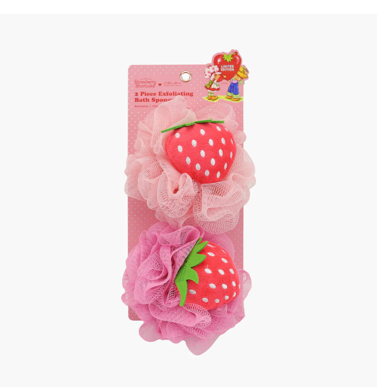 STRAWBERRY SHORTCAKE 2PC BATH SPONGE SET