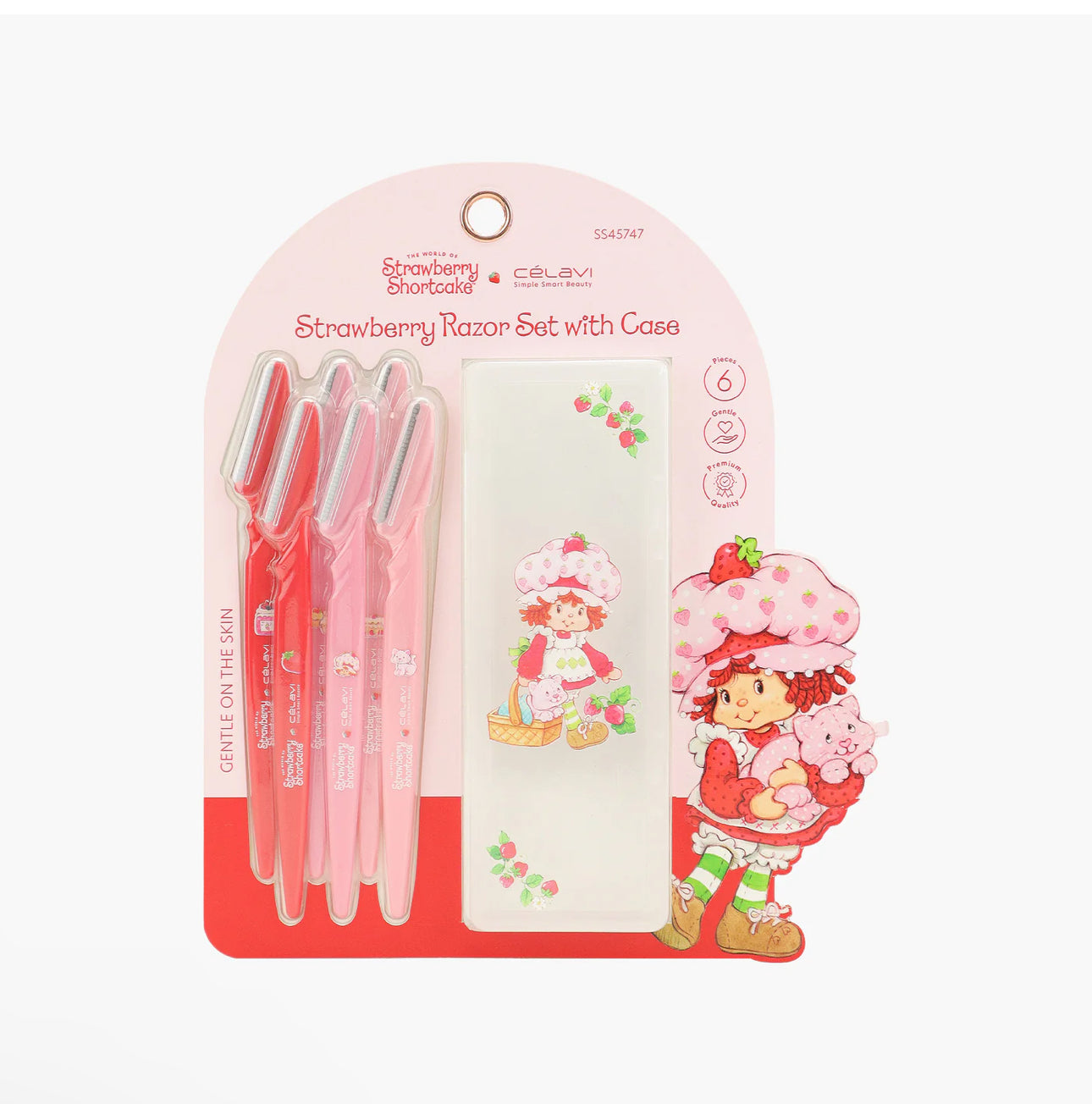 STRAWBERRY SHORTCAKE 6PC RAZOR SET WITH CASE