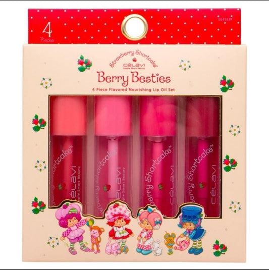 4 PCS STRAWBERRY SHORTCAKE BERRY BESTIES LIP OIL
