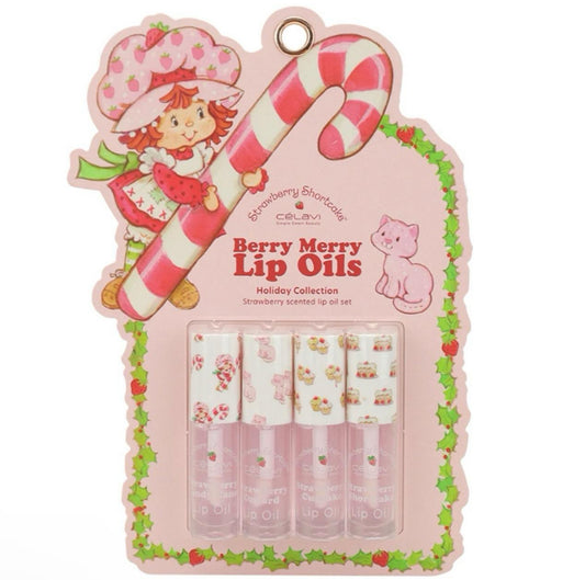 4 PCs BERRY MERRY LIP OIL STRAWBERRY SHORCAKE